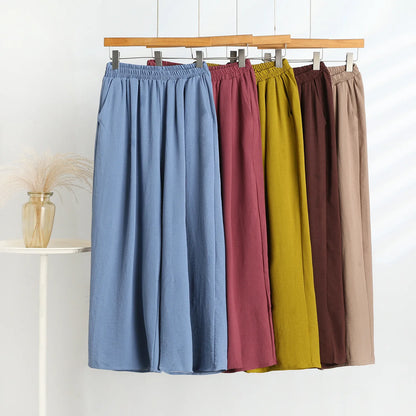 High Waisted Linen Pants
