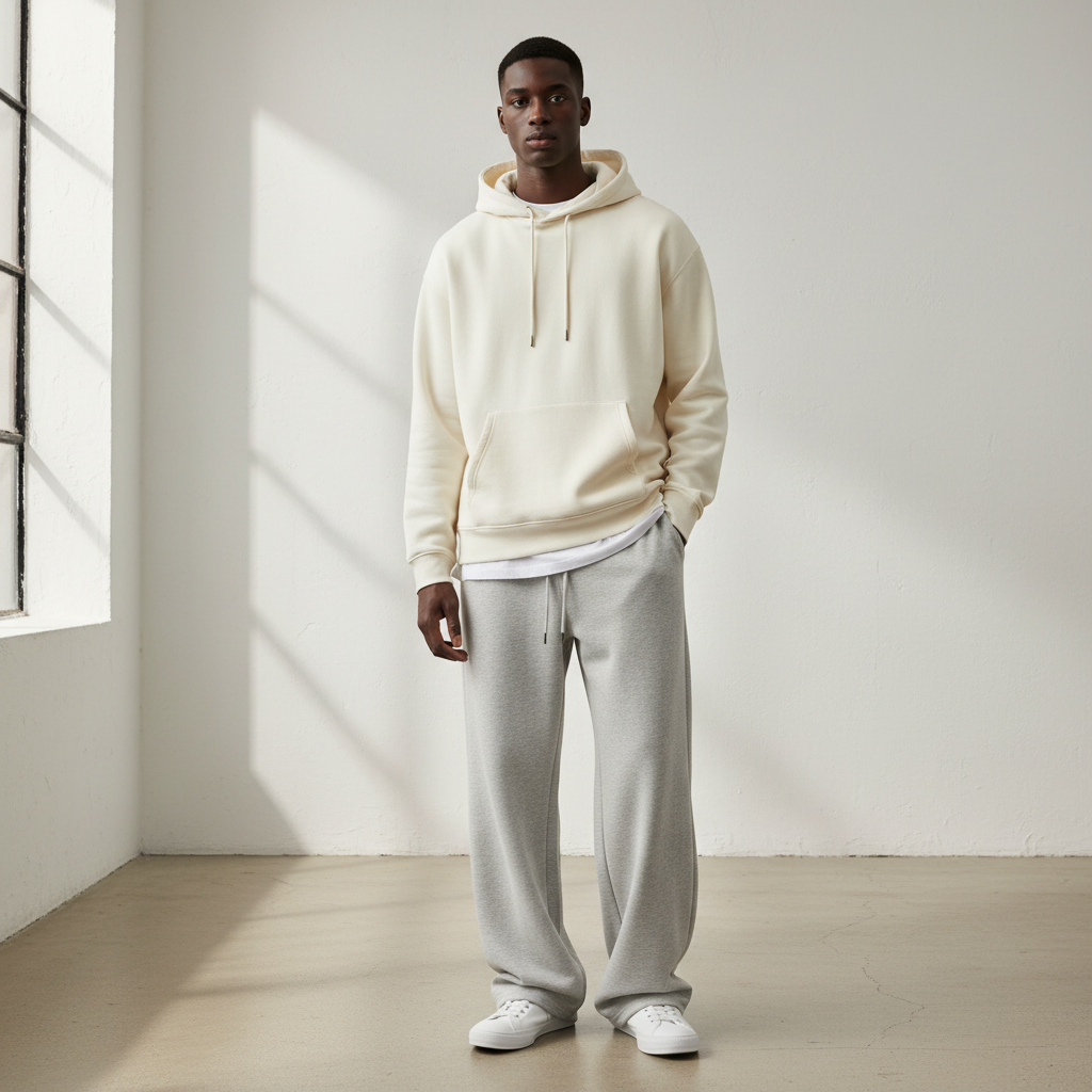 Full-Body Front View with Black Male Model